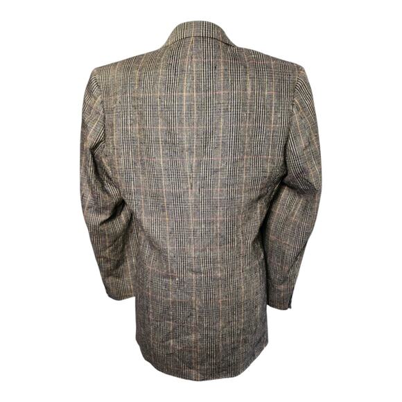 Stallones of Alaska Men’s Blazer Medium Wool Silk Cashmere Plaid - Picture 3 of 9